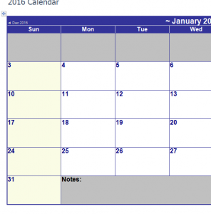 microsoft word calendar template highlight a row