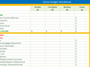 budget workbook mac