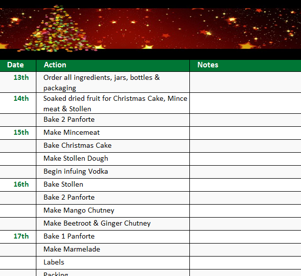 Holiday Checklist Template - My Excel Templates
