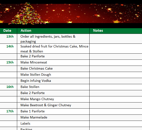 Holiday Checklist Template My Excel Templates