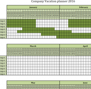 Holiday Chart Excel Template