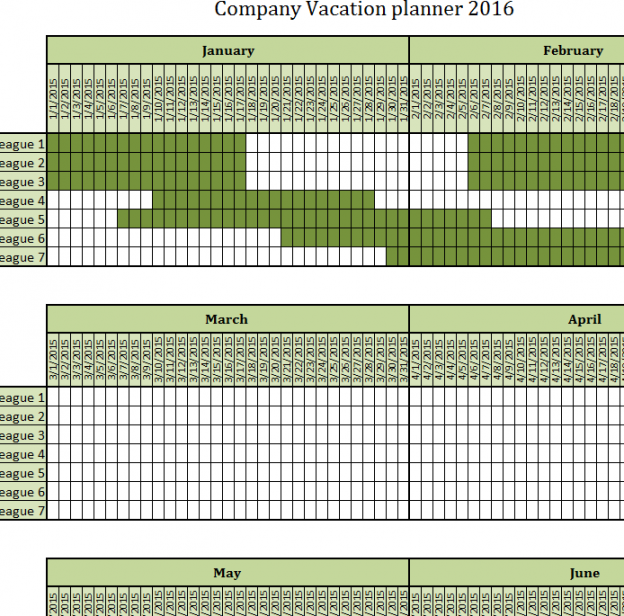Company Vacation Planner My Excel Templates