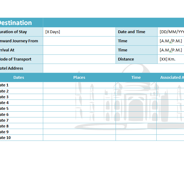 excel-itinerary-template