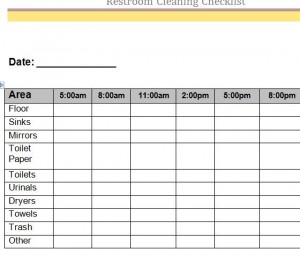 Restroom Cleaning Log Template from myexceltemplates.com