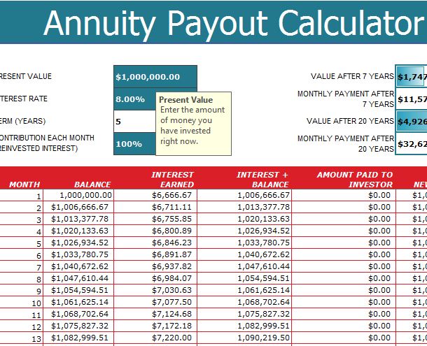 teaser payouts calculator