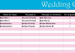 Wedding Guest List Template Excel from myexceltemplates.com