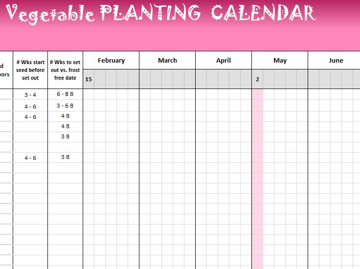 excel garden planner template