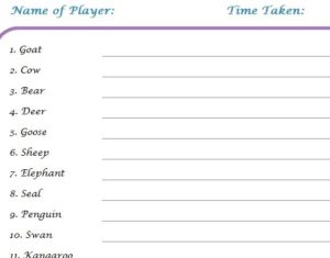 Baby Shower Games Template
