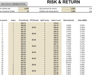 Estimate Risk & Return Template
