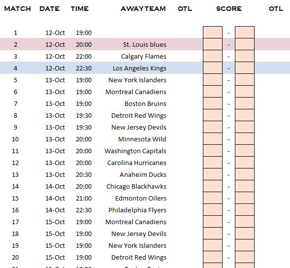 kings schedule 2016 nhl