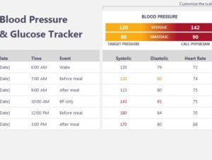 Blood Pressure And Blood Sugar Template from myexceltemplates.com