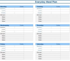 Meal Planner Excel Template from myexceltemplates.com