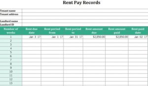 Rent Pay Records