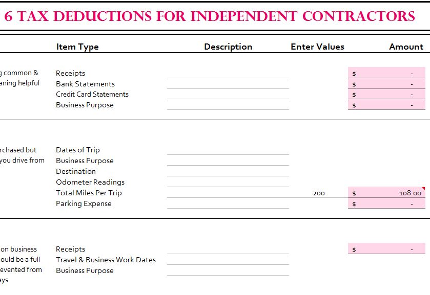 What Deductions Can I Claim As An Independent Contractor