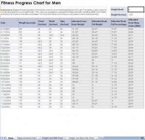 Free Fitness Progress Chart For Men