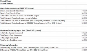 ERP transition balancing spreadsheet