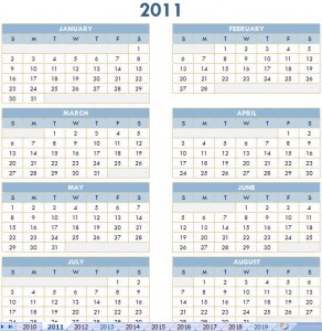 free annual calendars