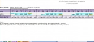 5 4 9 compressed work schedule