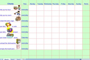 chore chart template