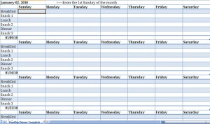 Monthly Meal Planner | Monthly Meal Planner Template