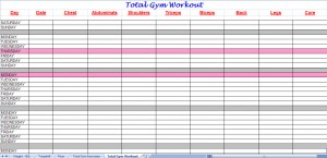 total gym workout plan