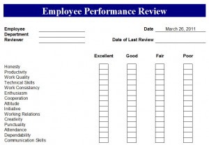 employee performance tracking spreadsheet