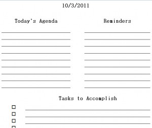 printable daily planner excel templates