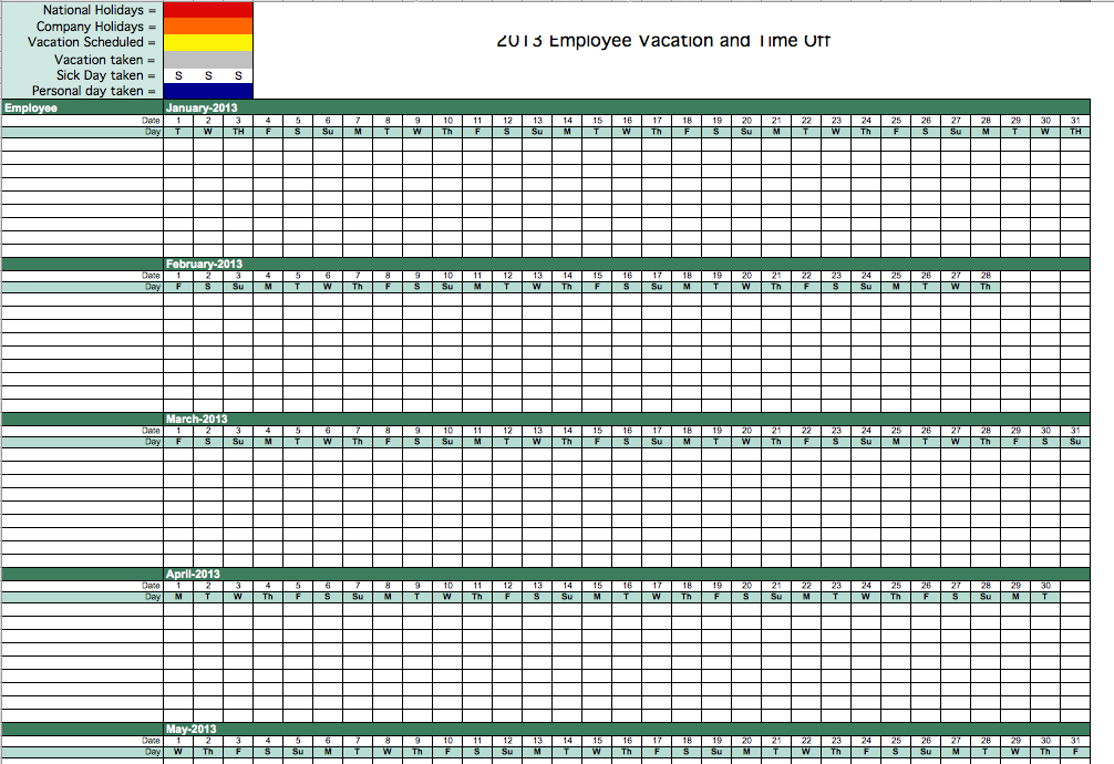 free employee vacation time tracking 