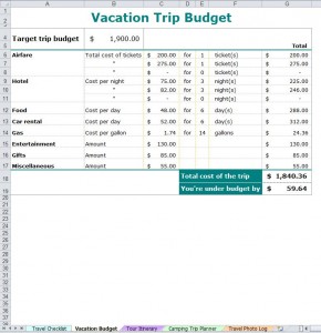 Vacation Trip Planner | Vacation Planner Template