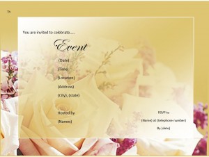 Invitation Template from MyExcelTemplates.