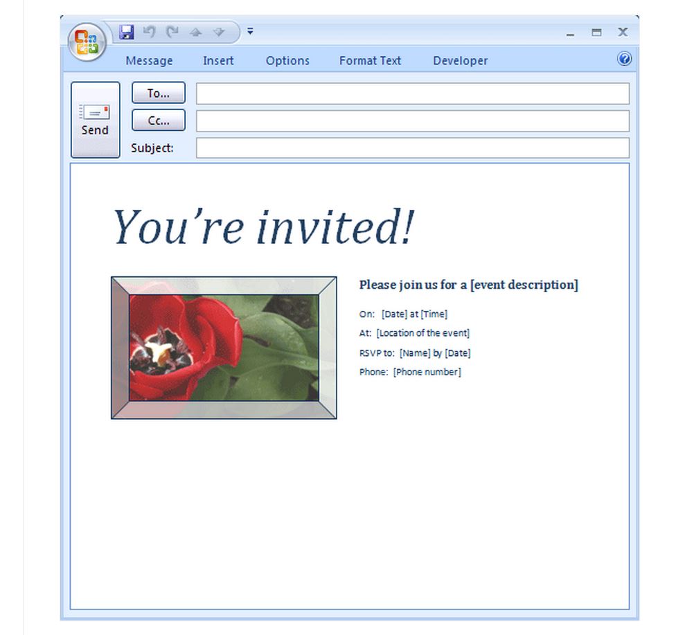 Birthday Invitation Email Format 3