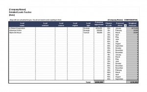 The free Sales Lead Sheet Template