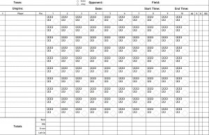 Free Baseball Scorebook Sheets