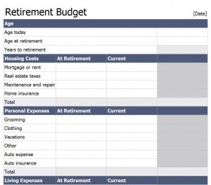 Free Retirement Budget Template