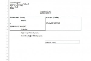 Free Legal Pleading Template