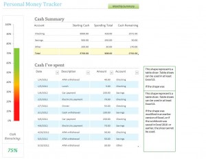 Microsoft's Personal Money Tracking Template