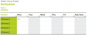 Group Project Schedule Template