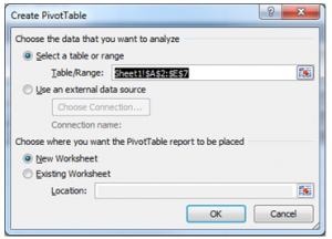 creating pivot tables in excel 2013