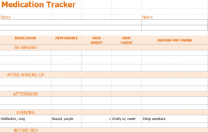 Medication Tracker Template