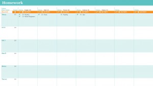 excel template for homework