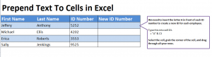 How to Prepend Text In Excel