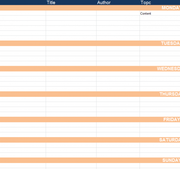 Social Media Management Calendar - My Excel Templates