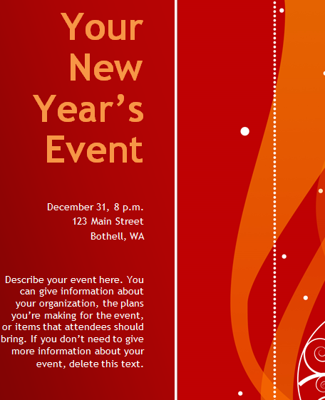 Holiday Event Flyer - My Excel Templates