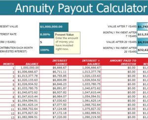 annuity payout calculator excel myexceltemplates