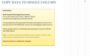 Copy Data to Single Column Template