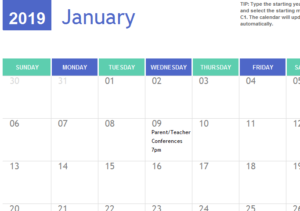 2019-2022 Calendar Scheduler: MyExcelTemplates Free Download